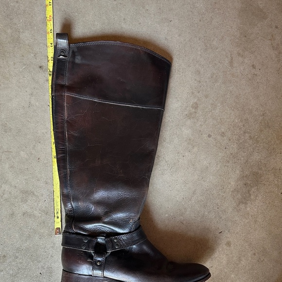 Frye Dark Brown Leather Riding Boots - Picture 12 of 12